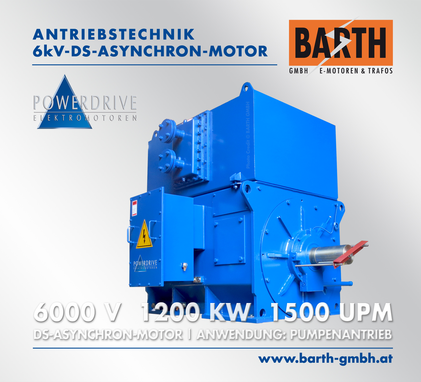 Abb.: DS-Asynchron-Motor: 6 kV, 1200 kW, 1500 Upm