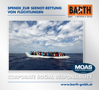 BARTH GMBH unterstützt MOAS.<br />Foto © MOAS | Migrant Offshore Aid Station
