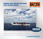 BARTH GMBH supports MOAS.<br />Foto © MOAS | Migrant Offshore Aid Station