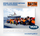 BARTH GMBH unterstützt MOAS.<br />Foto © MOAS | Migrant Offshore Aid Station