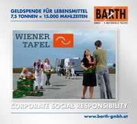 Abbildung: 'versorgen-statt-entsorgen'<br />BARTH-GMBH unterstützt die Wiener Tafel.<br />Photocredit © Wiener Tafel