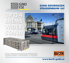 Foto: Straßenbahn ULF – Volkstheater © Wiener Linien | Zinner / Foto: Brems-Widerstand 3PQ4 © GINO AG