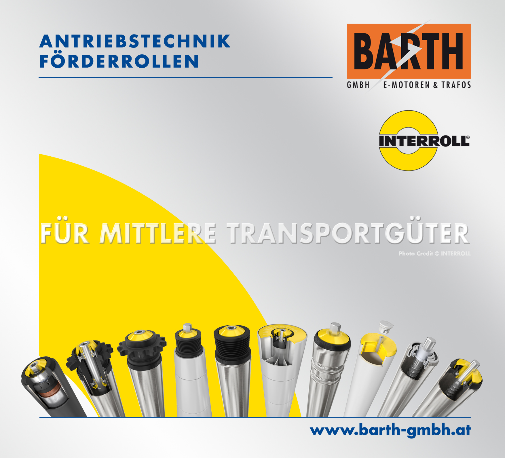 Förderrollen für mittlere Transportgüter