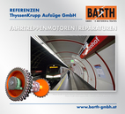 Foto: Hauptwelle einer Fahrtreppenanlage © BARTH GMBH / Foto: U-Bahn-Station Südtiroler Platz – Hauptbahnhof © Wiener Linien | Helmer