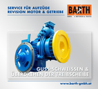 Abb.: Service für Aufzüge | Revision Motor & Getriebe, Erneuerung der Treibscheibe (gussschweißen und überdrehen)