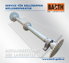 Abb.: Service für Rolltreppen | Wellenreparatur | Instandsetzung der Lagersitze